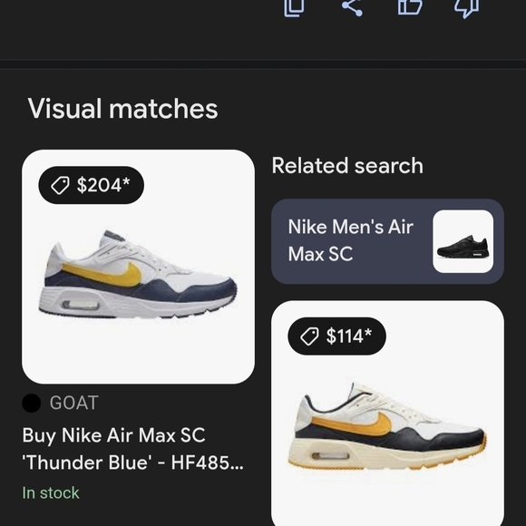 Nike Other - Nike Air Max SC Sneakers - White and Yellow